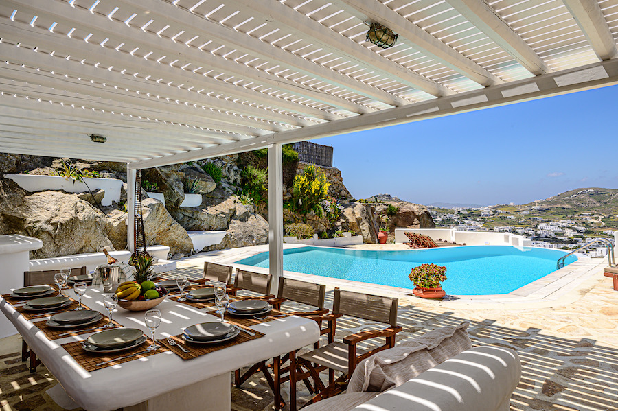 luxury villas ornos beach mykonos