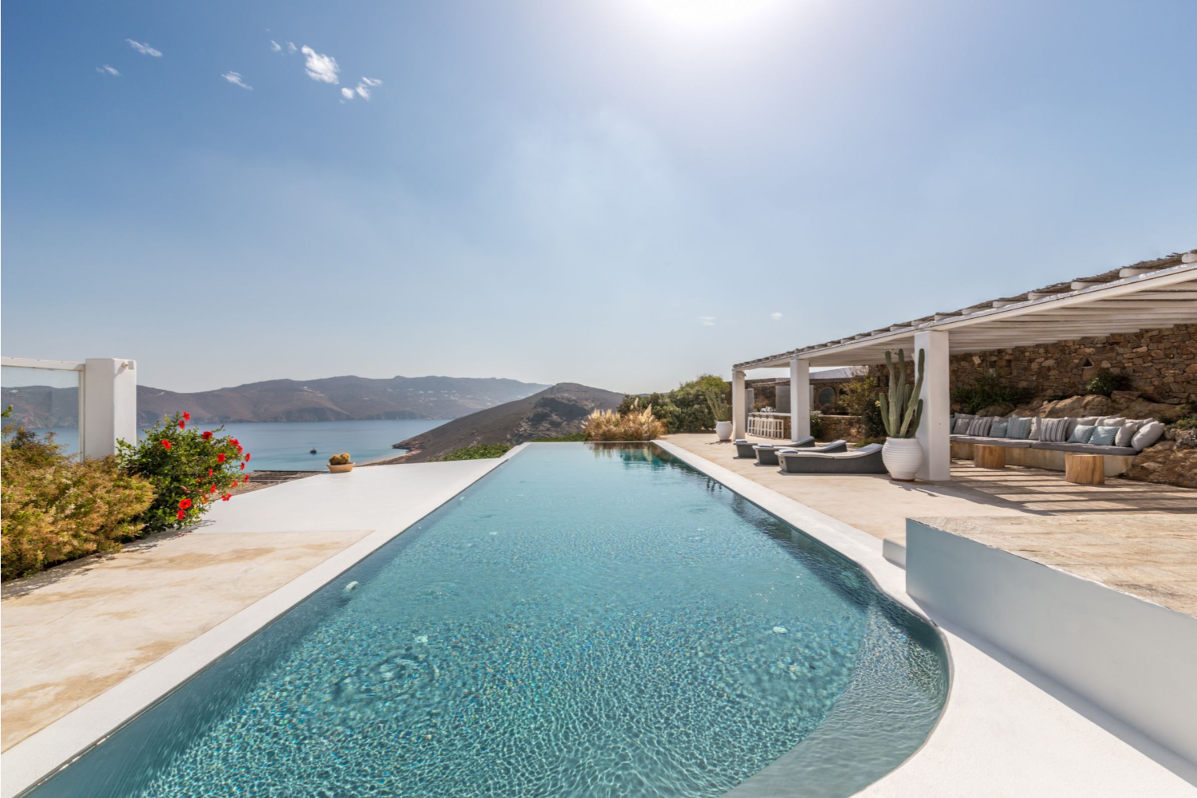 villa alva panormos bay pool