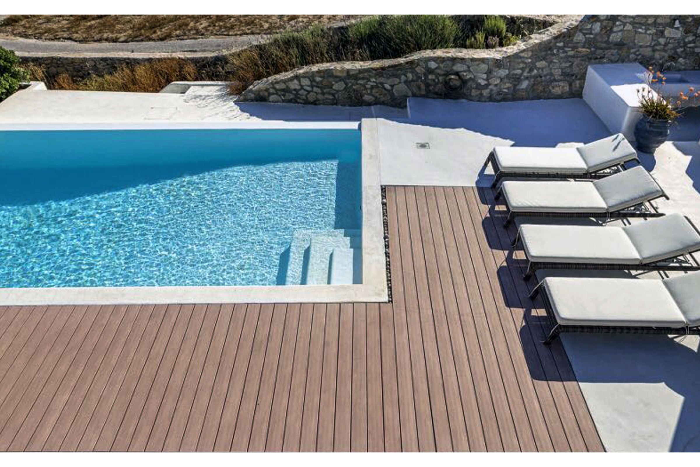 villa summer blue mykonos pool