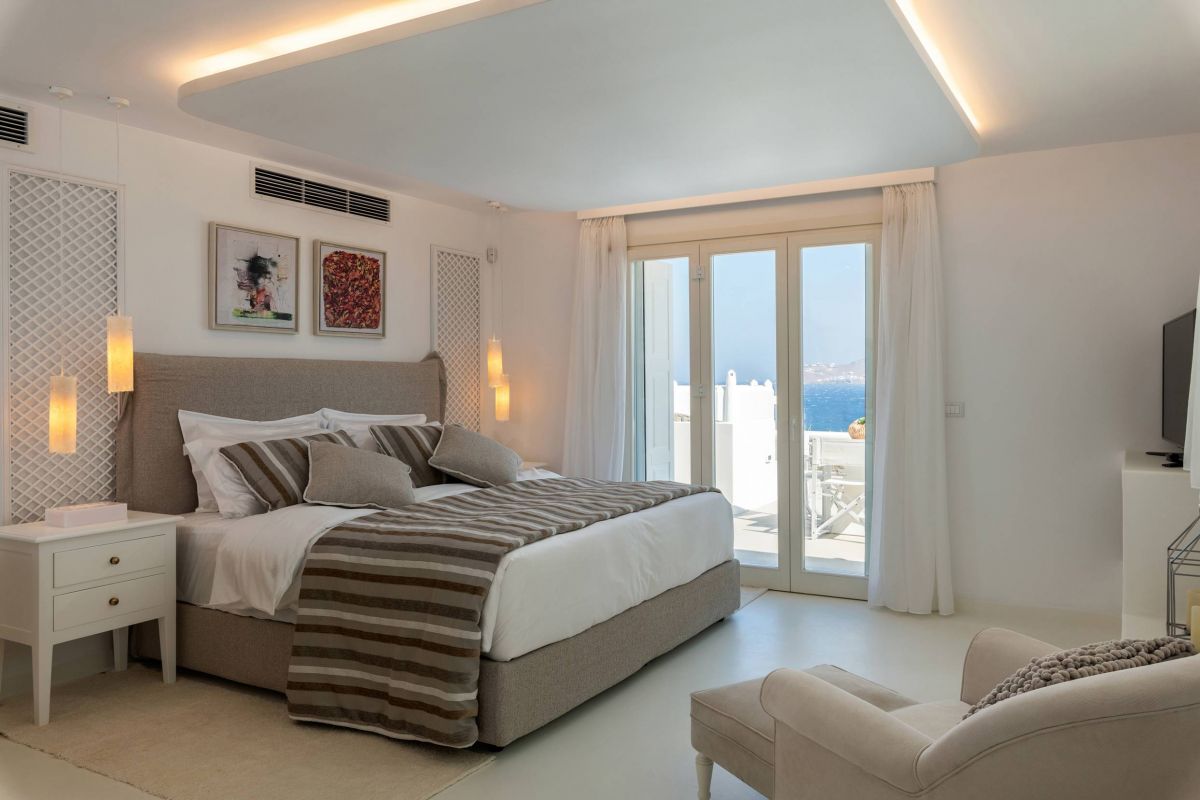 olia villas kanalia mykonos bedroom