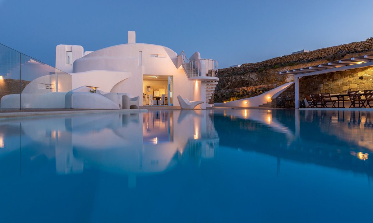 villa fanari sunset mykonos