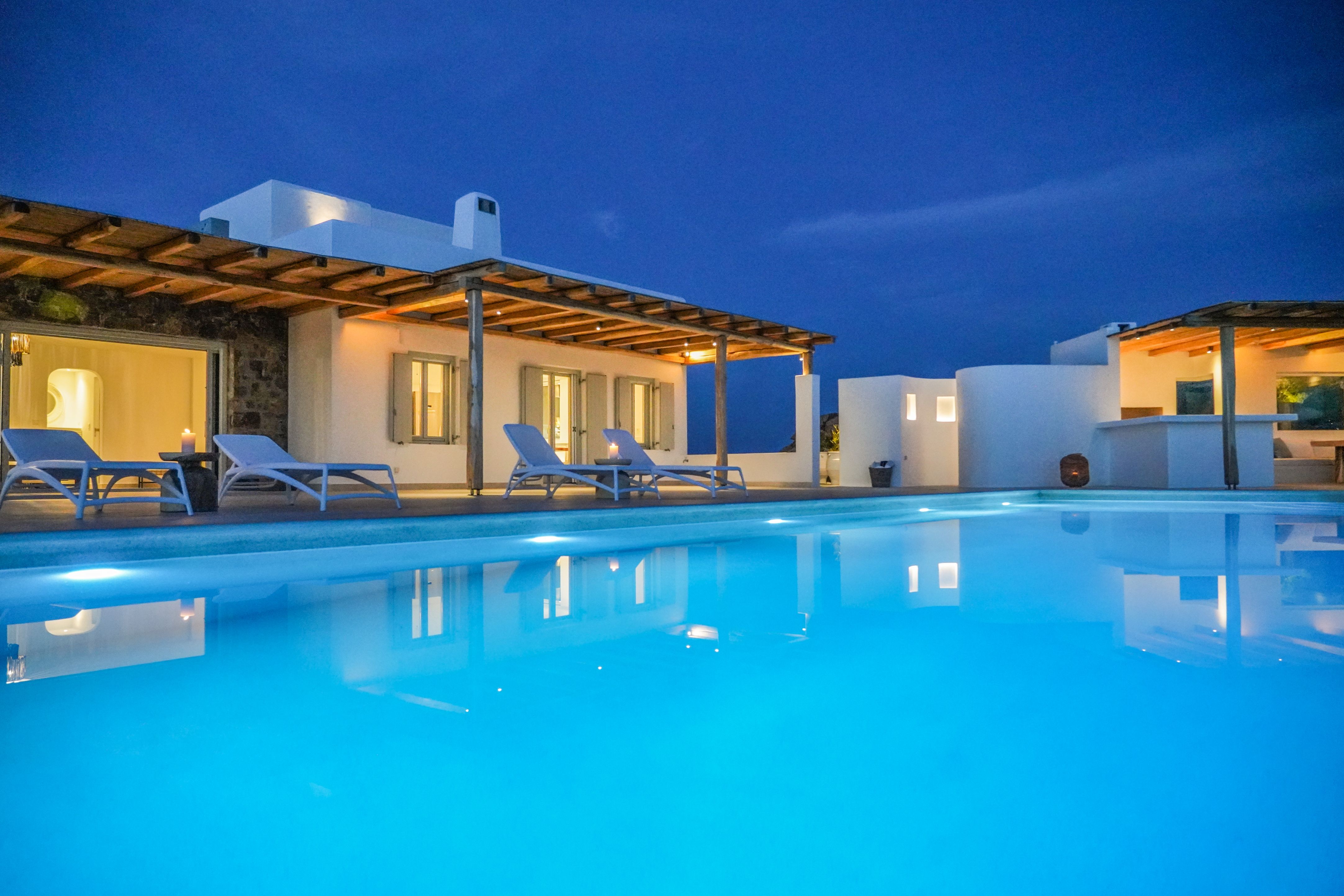 pool terrace mykonos villas