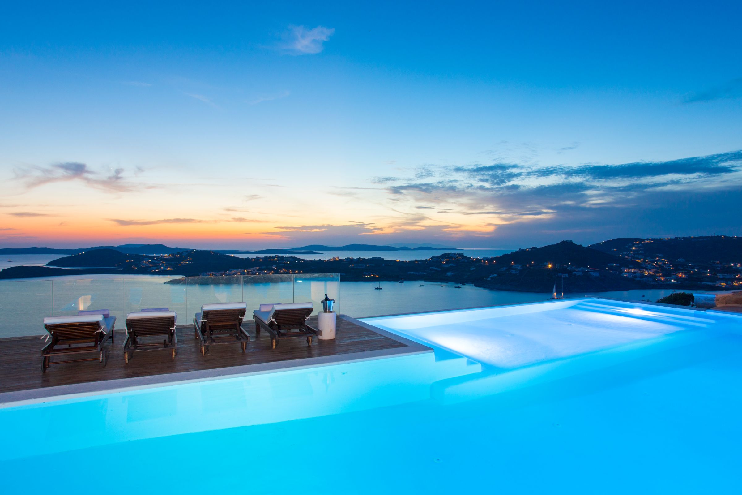 sunset views mykonos villas