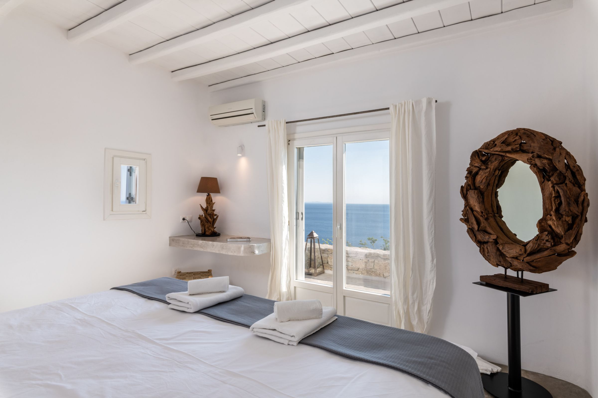 luxury mykonos villas bedrooms