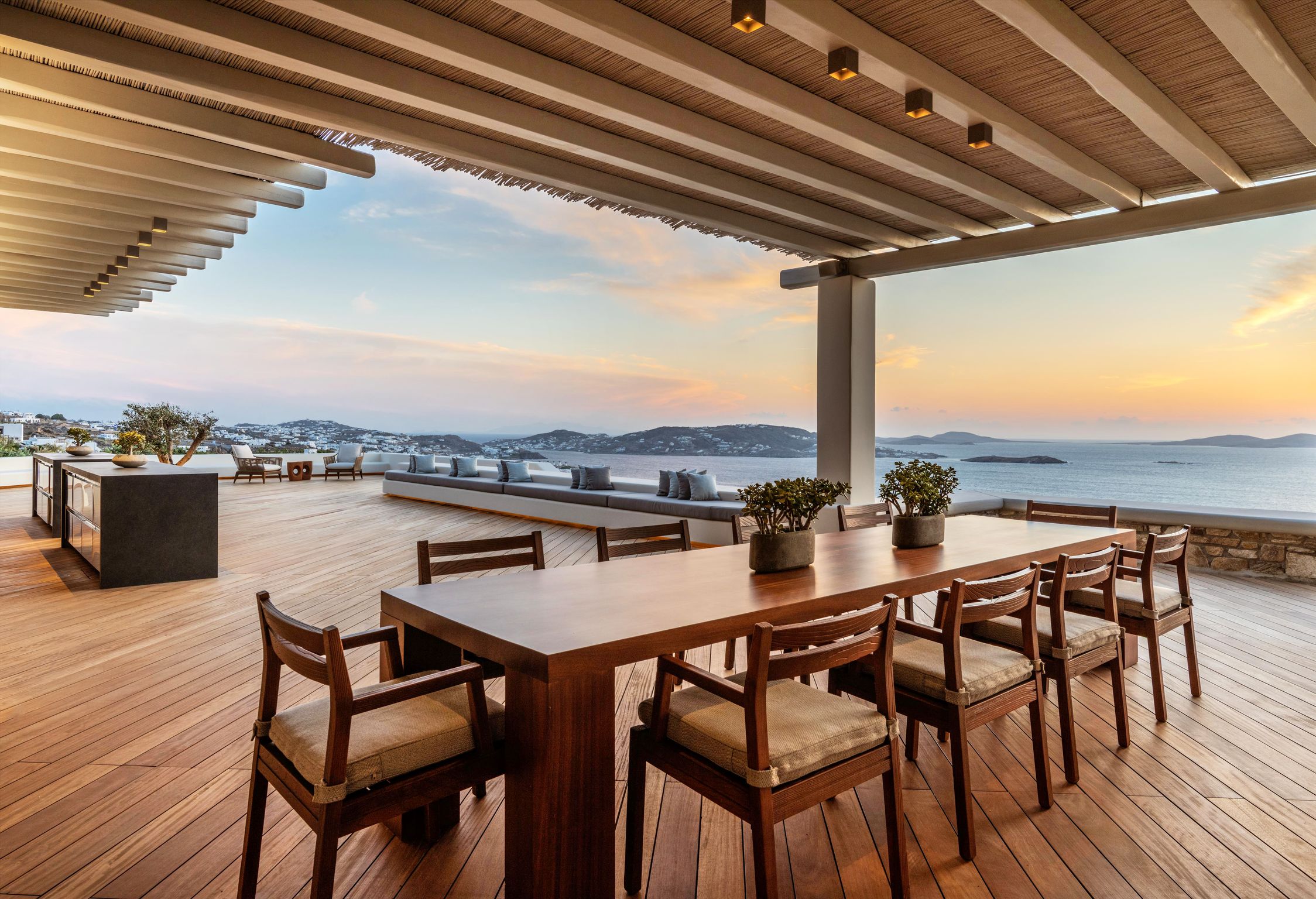 sunset views mykonos luxury villas