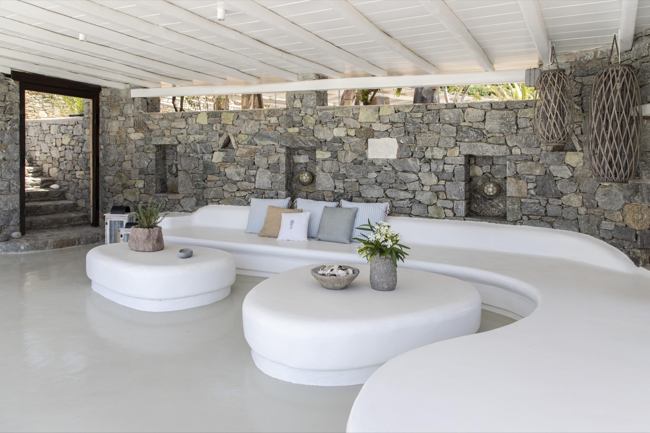 vineyard estate villa mykonos lounge area