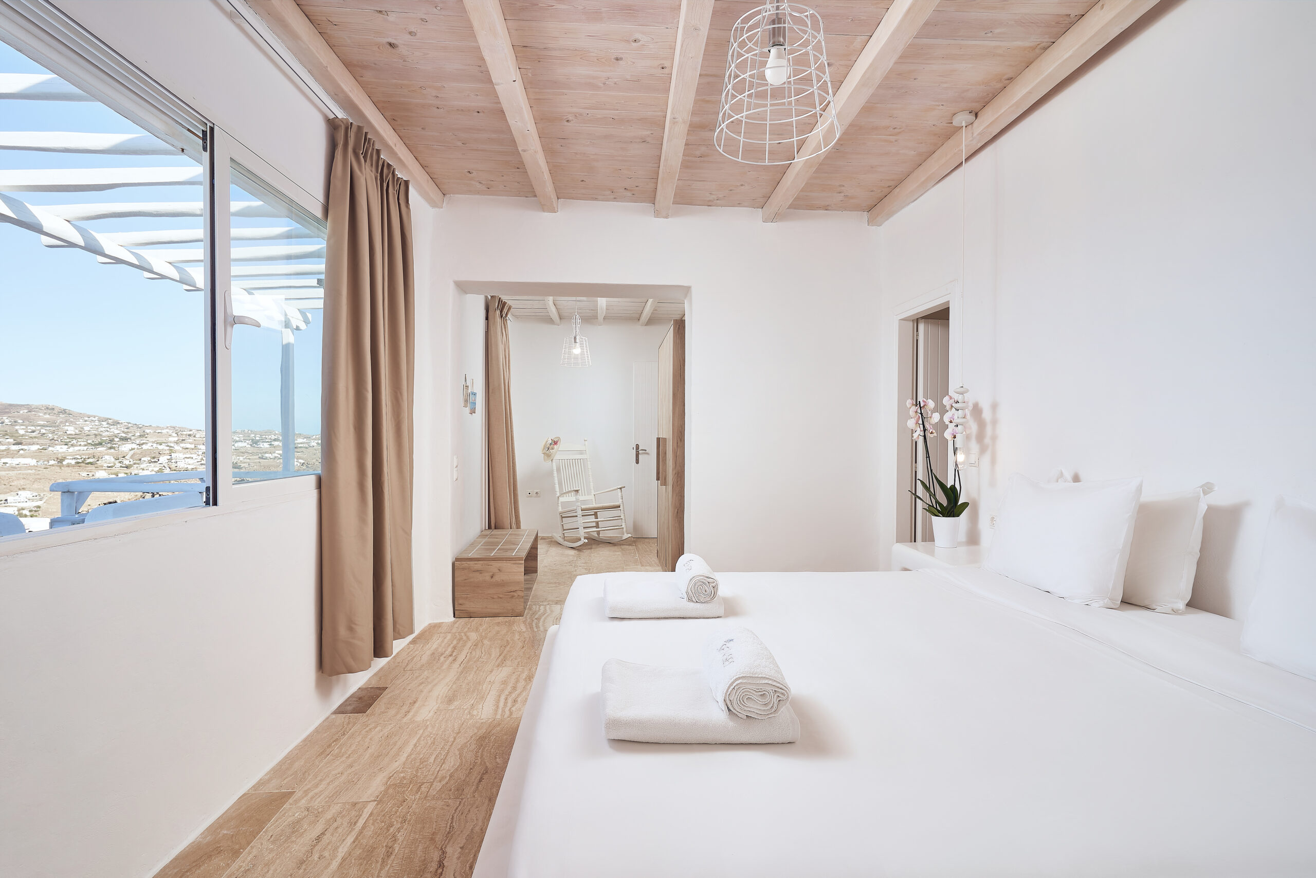 bedrooms villa lefko kanalia mykonos