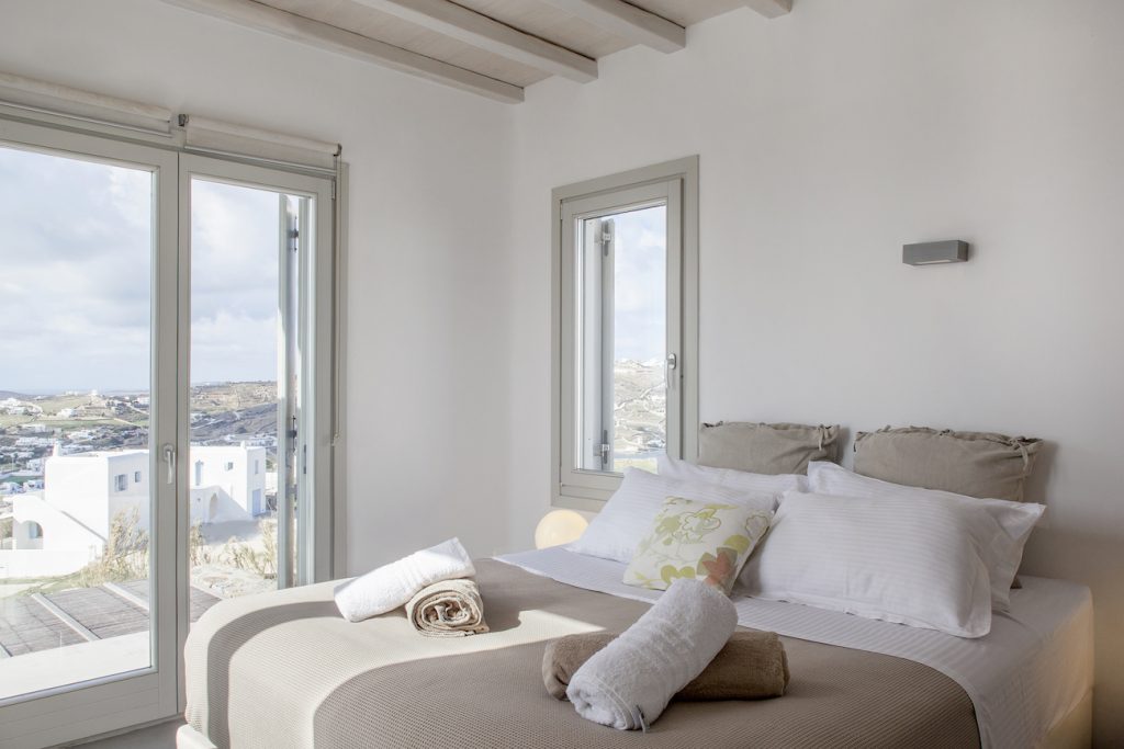 mykonos dream villas ornos sea view bedroom