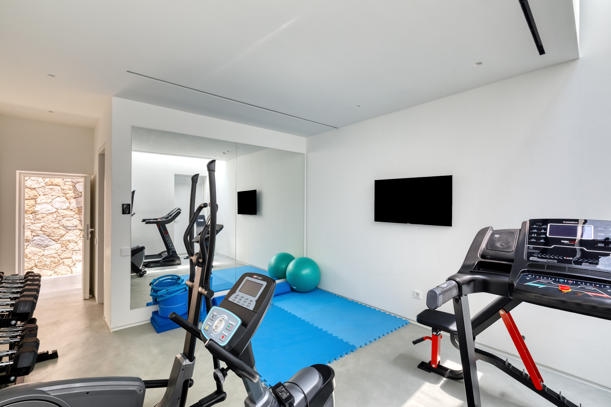 agios stefanos hillside villa gym