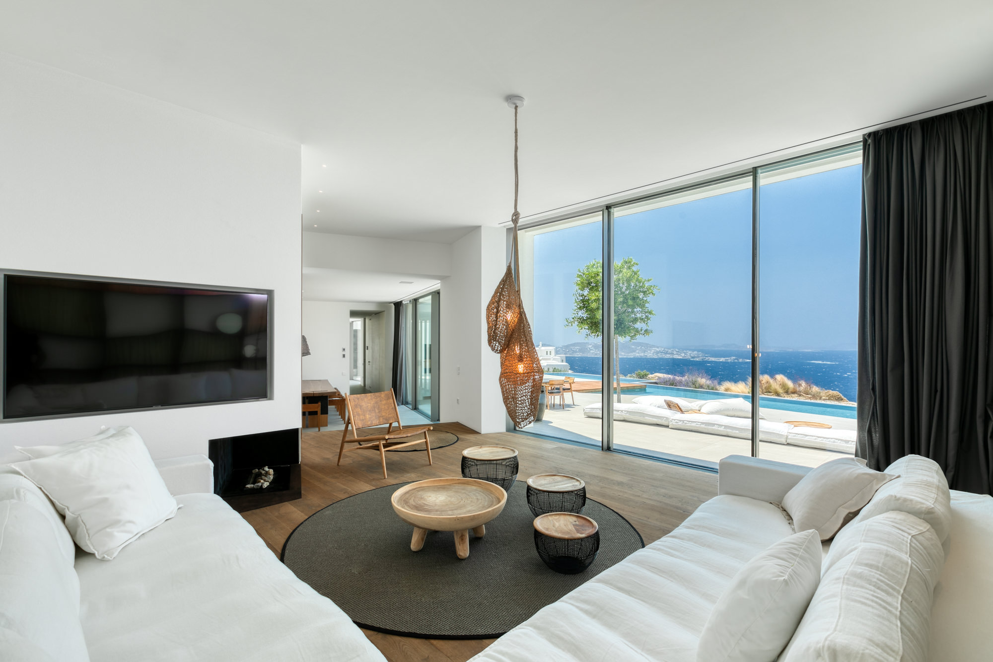 agios stefanos hillside villa lounge