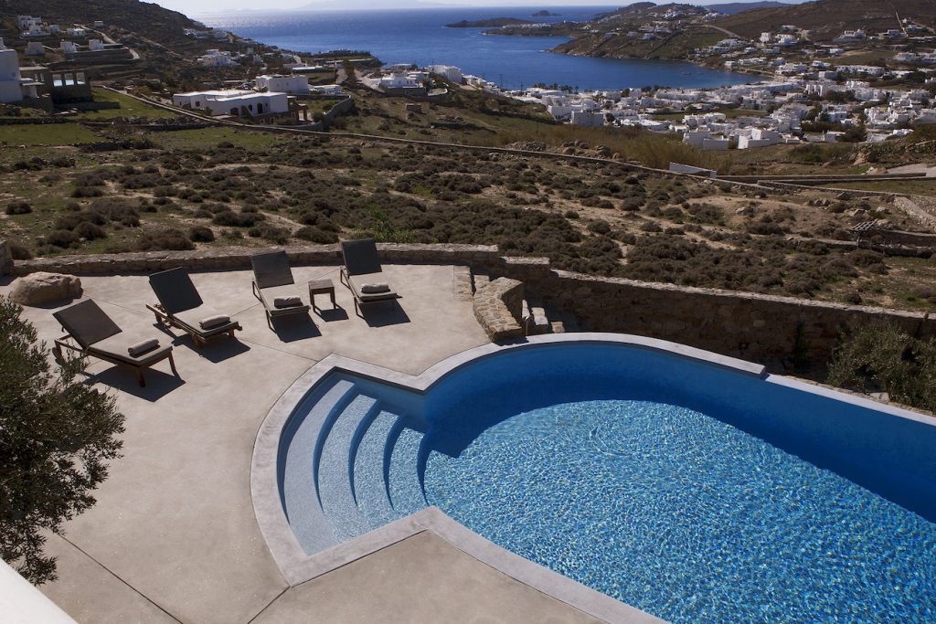pool views mykonos dream villas ornos