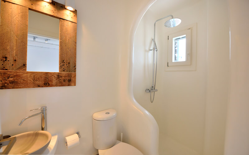 shower bathroom kanalia cove villas mykonos