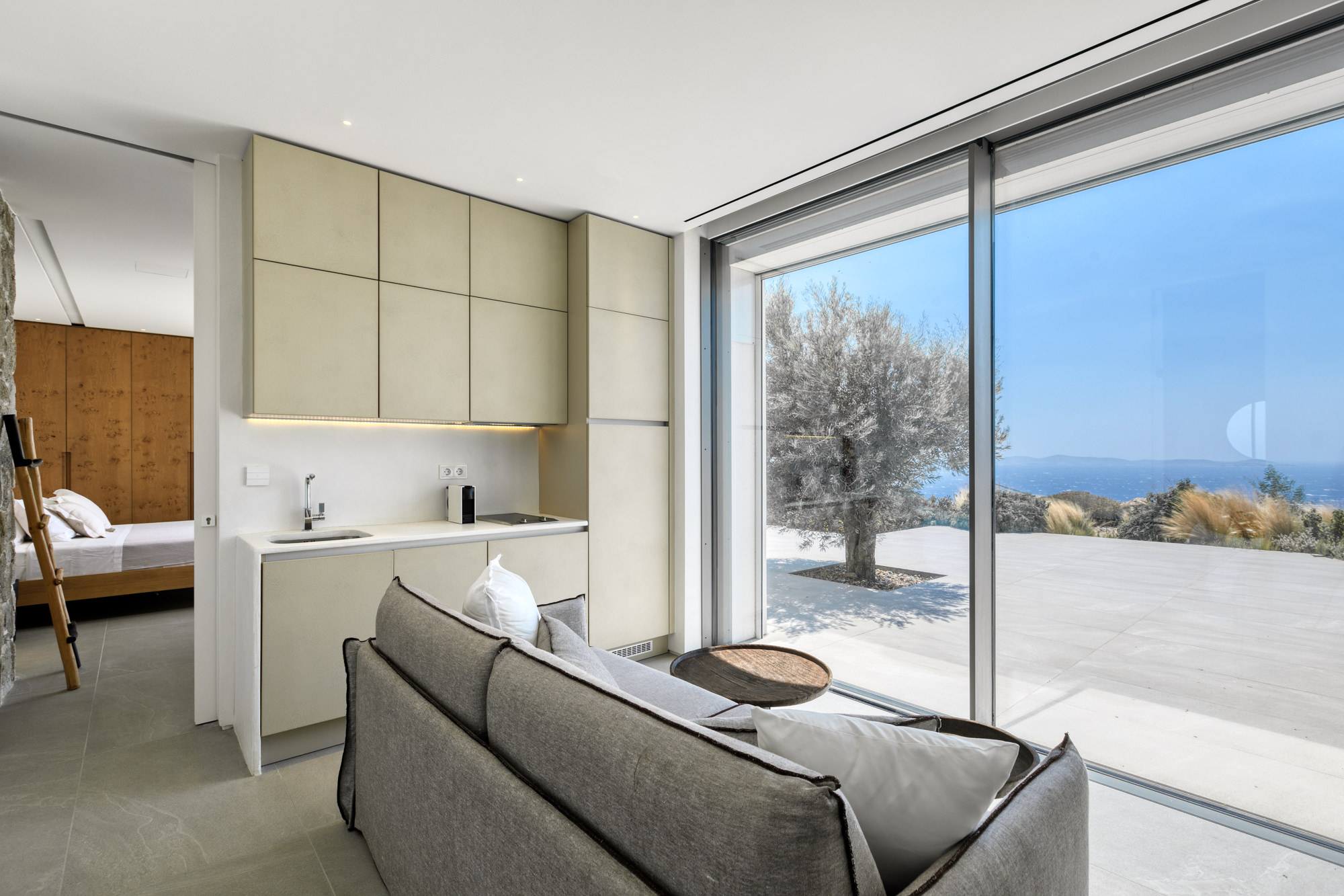 agios stefanos hillside villa views