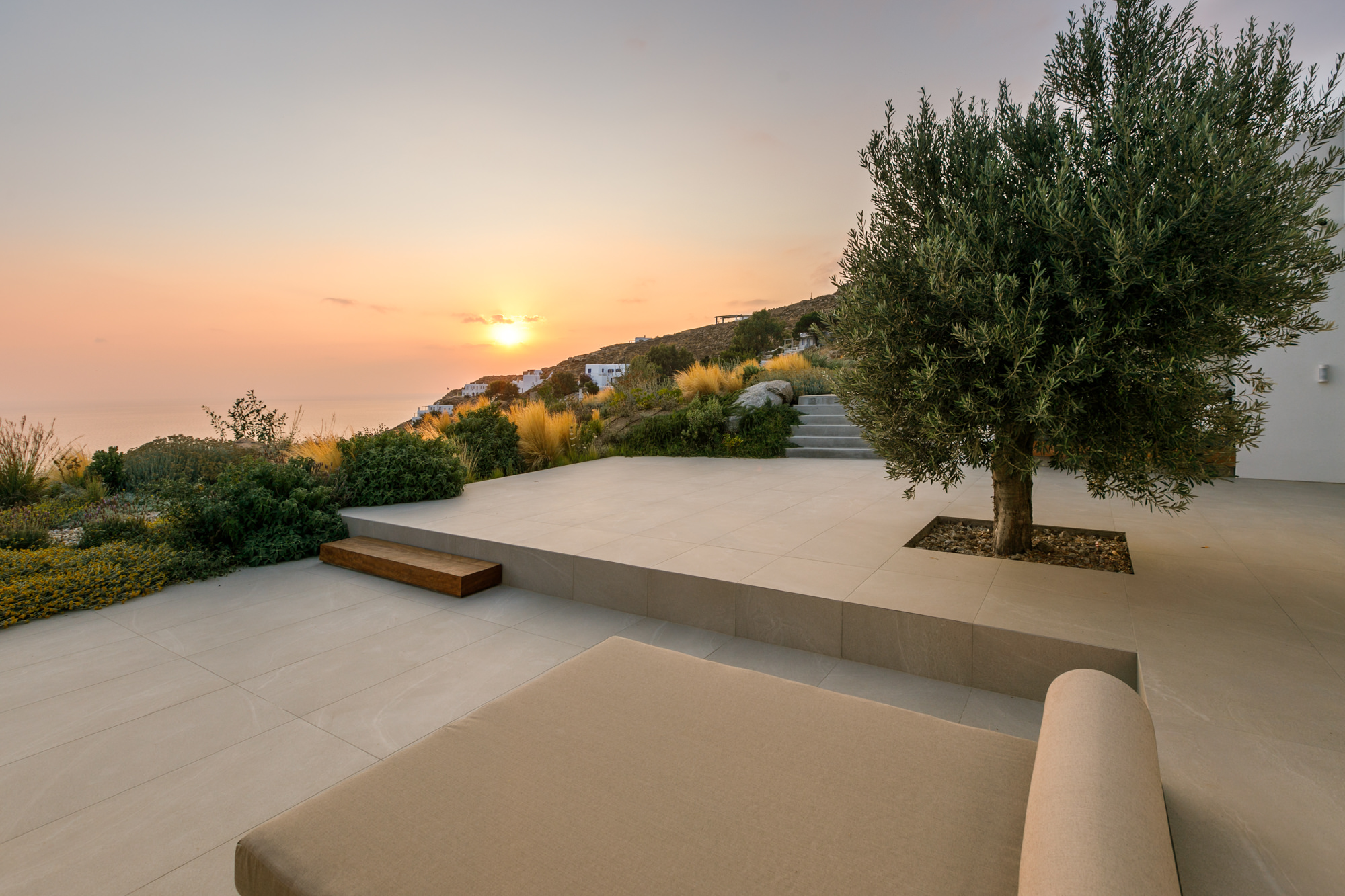agios stefanos hillside villa sunset