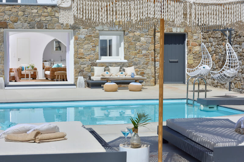 kanalia cove villas mykonos pool terrace