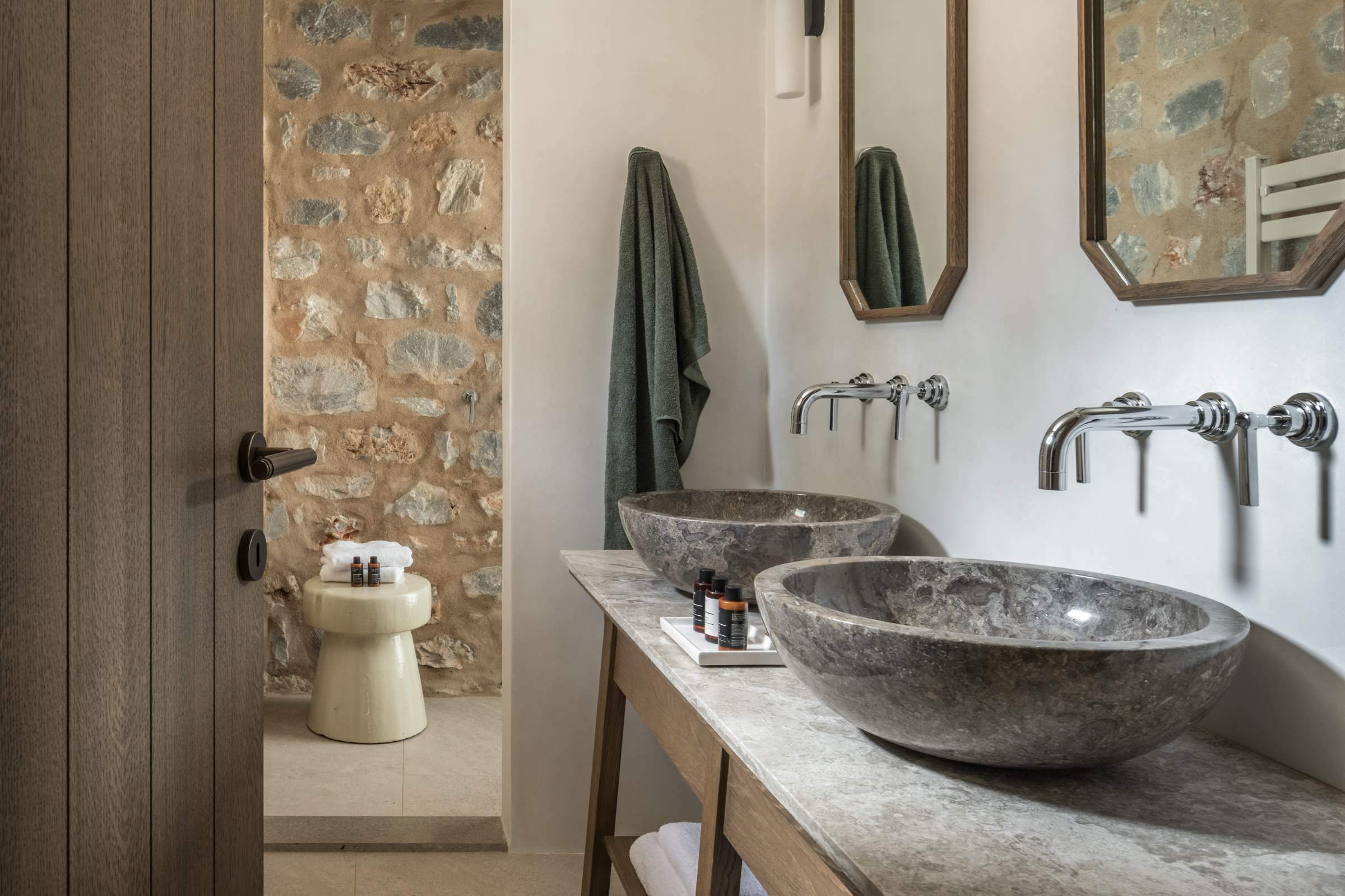 luxury mani villas greece shower