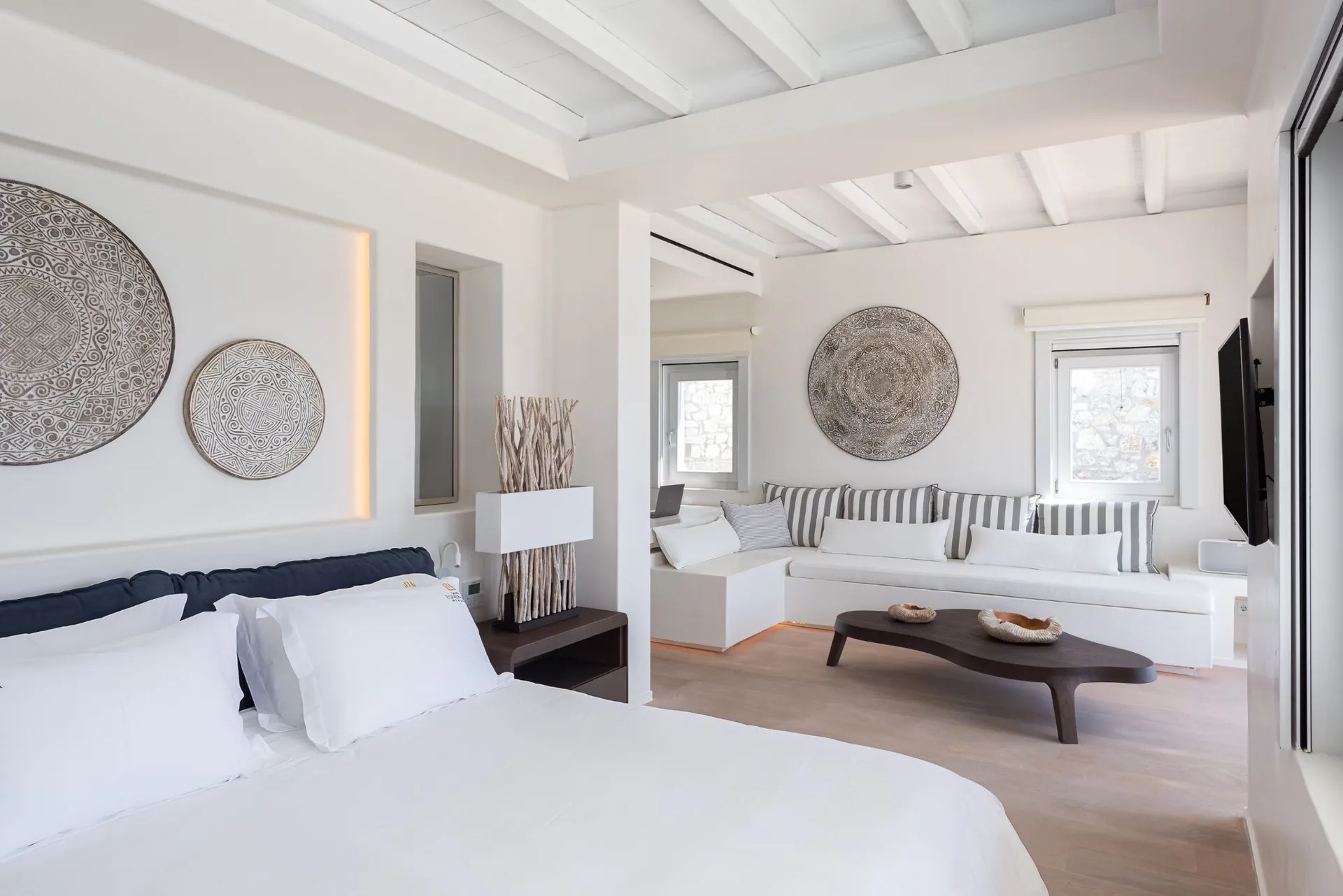 delos sun villas mykonos master bedroom