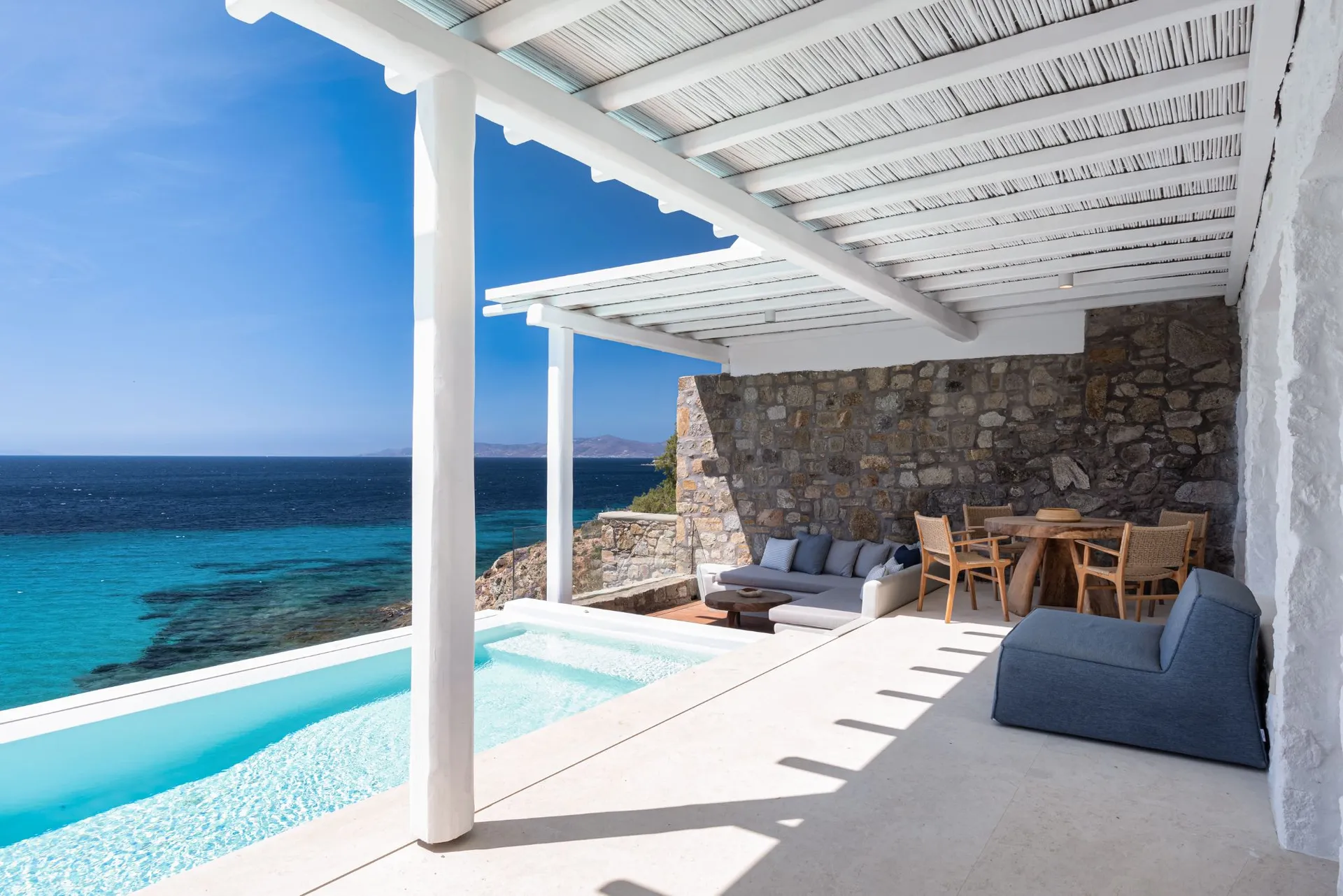 delos sun villas mykonos pools