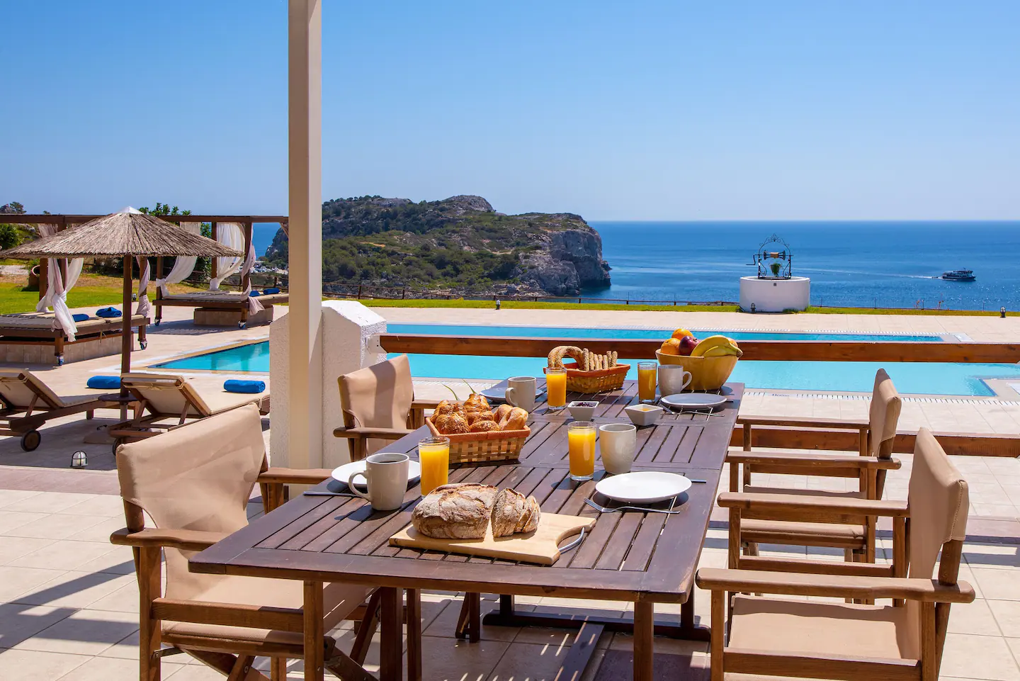 Ladiko Bay Villa Rhodes breakfast