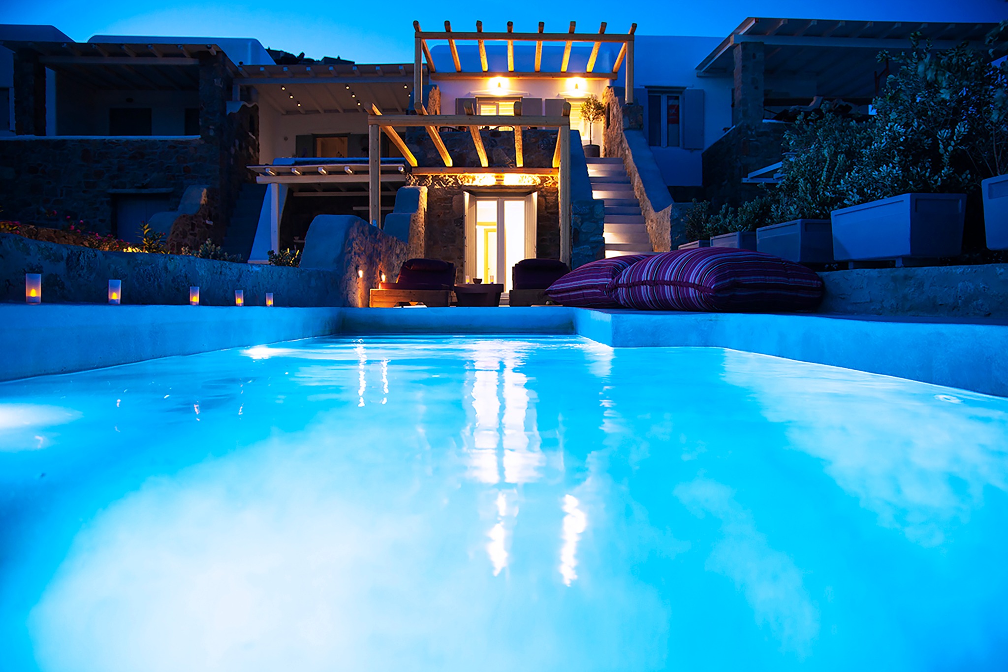 villa linos kalafatis mykonos pool