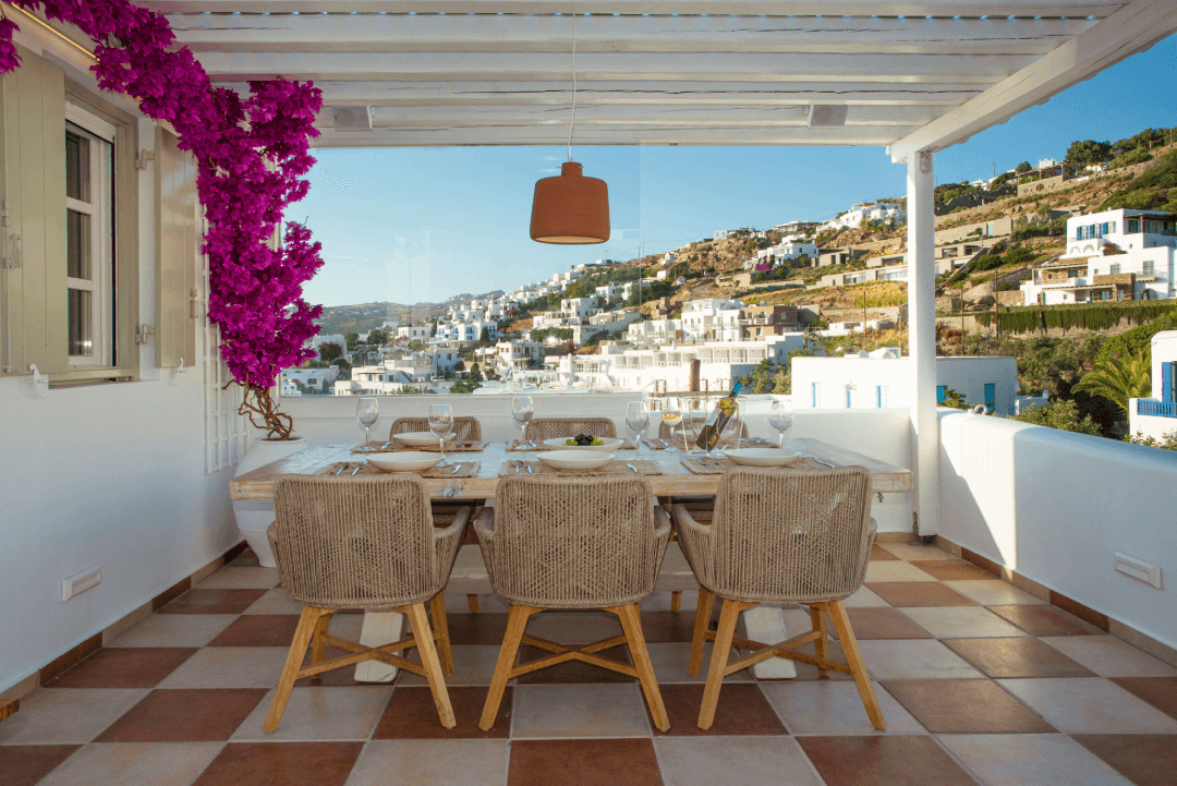 mykonos villas town location