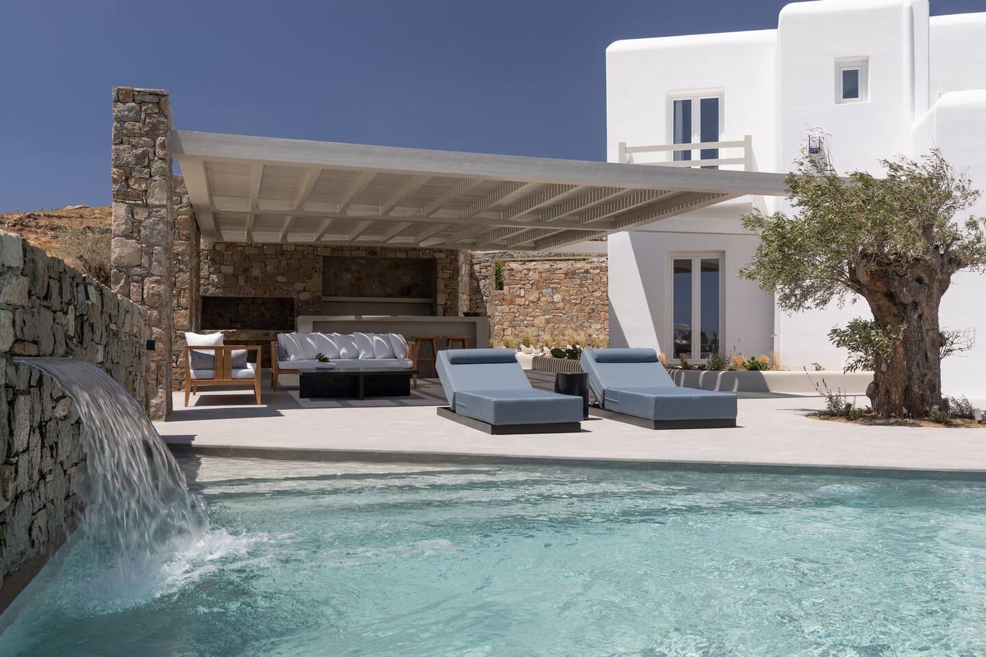 villa aghia anna mykonos pool