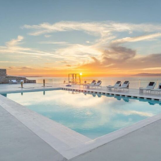 sunset view mykonos villas