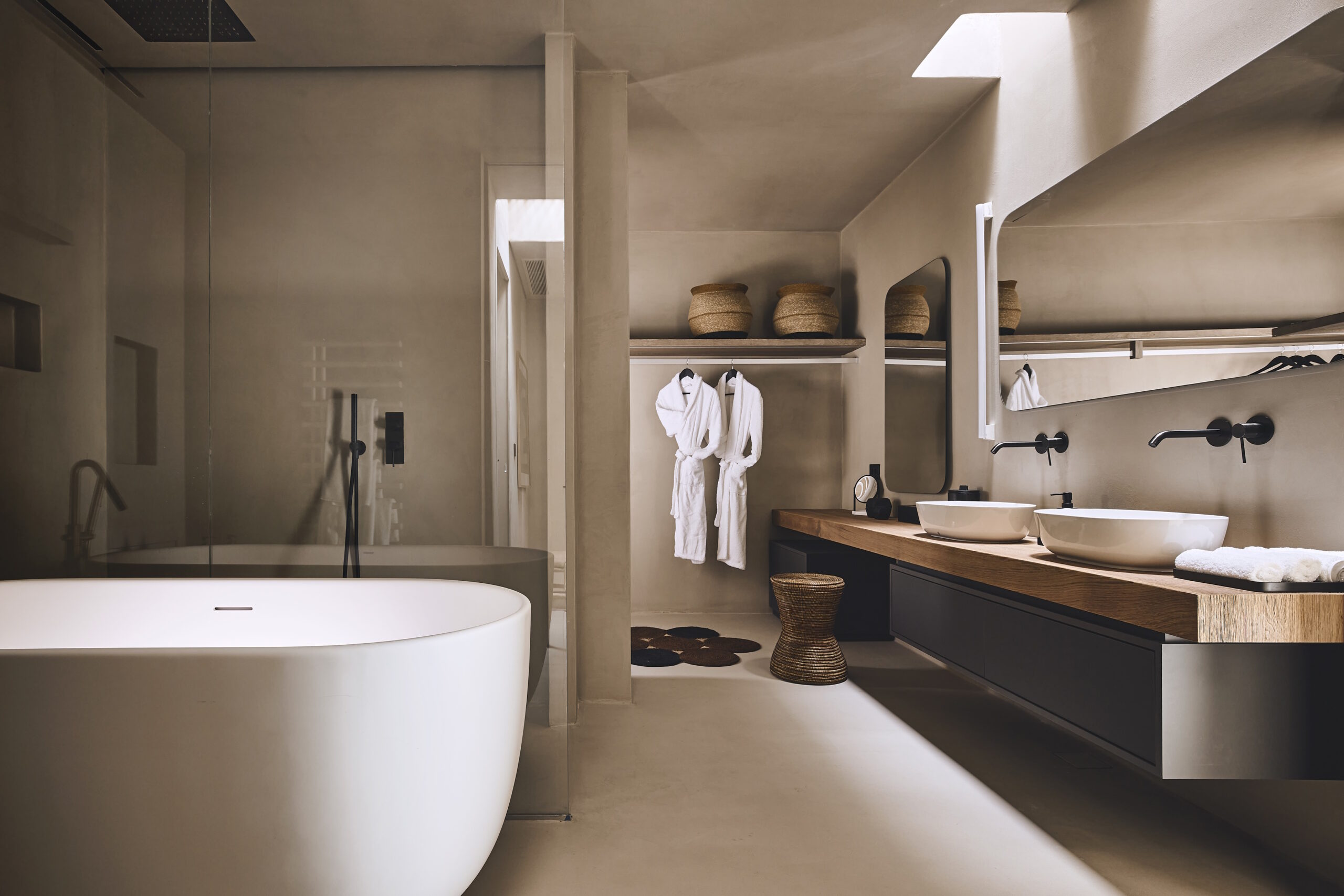 luxury villa paradisia mykonos bathrooms