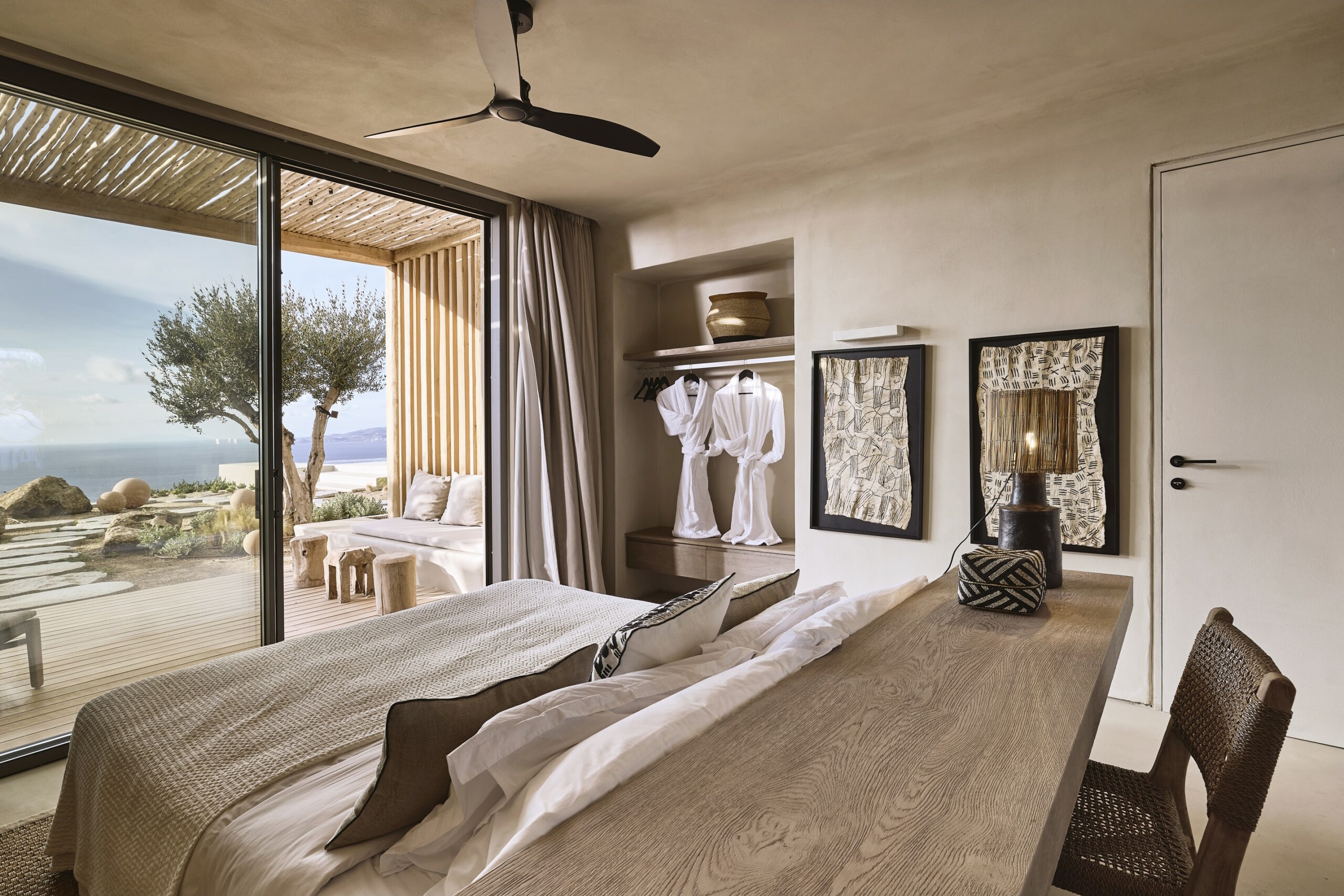 luxury villa paradisia mykonos double bedrooms