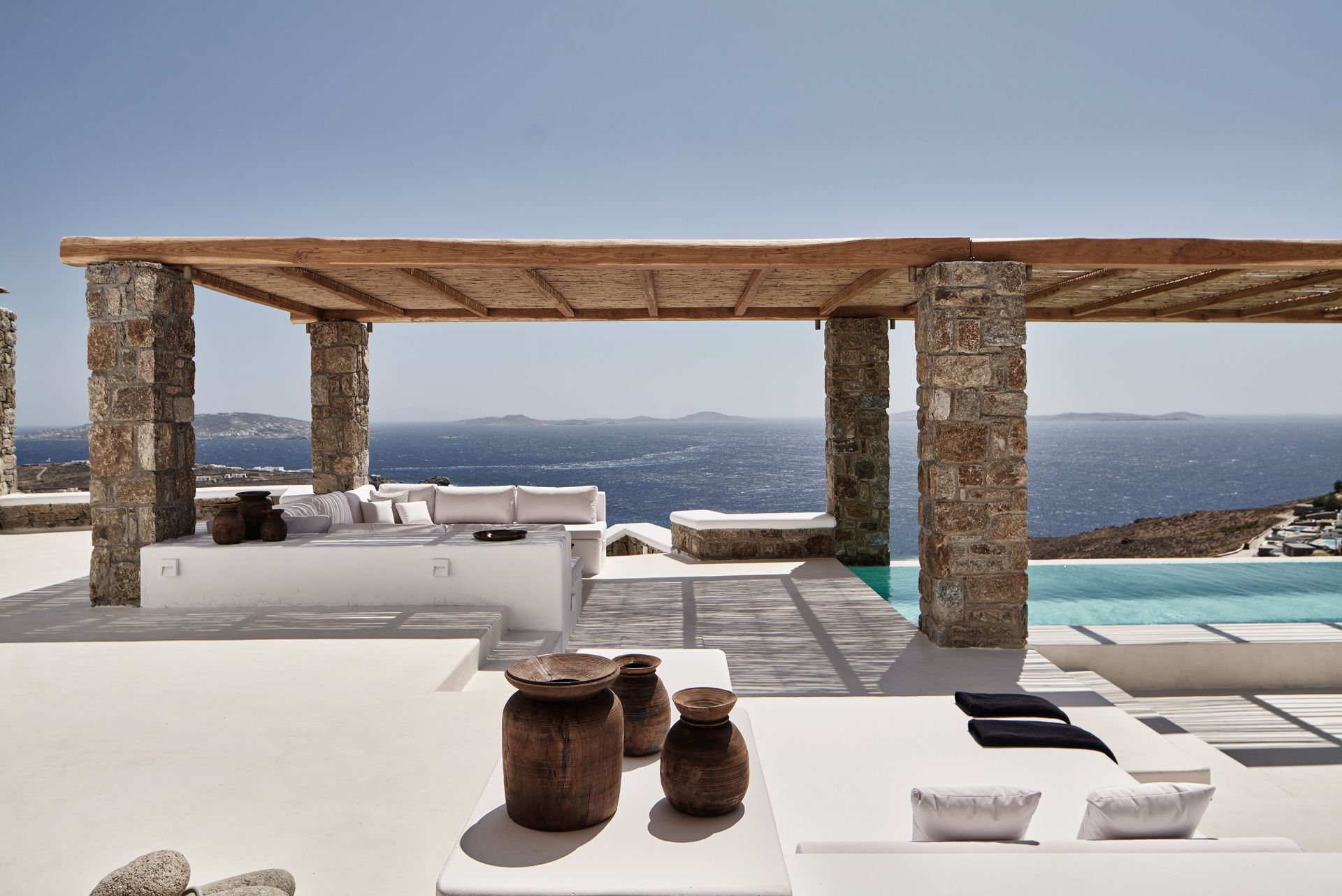 casa oasis houlakia mykonos sea view pool terrace