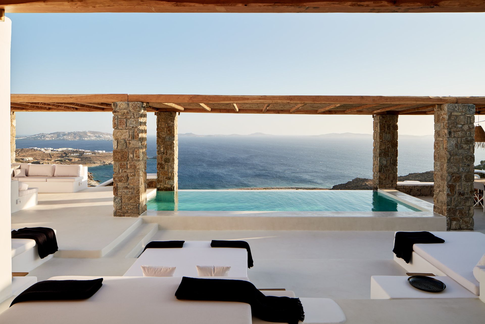 casa oasis houlakia mykonos pool errace sea views