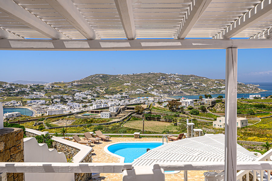 ornos view villas pool terrace