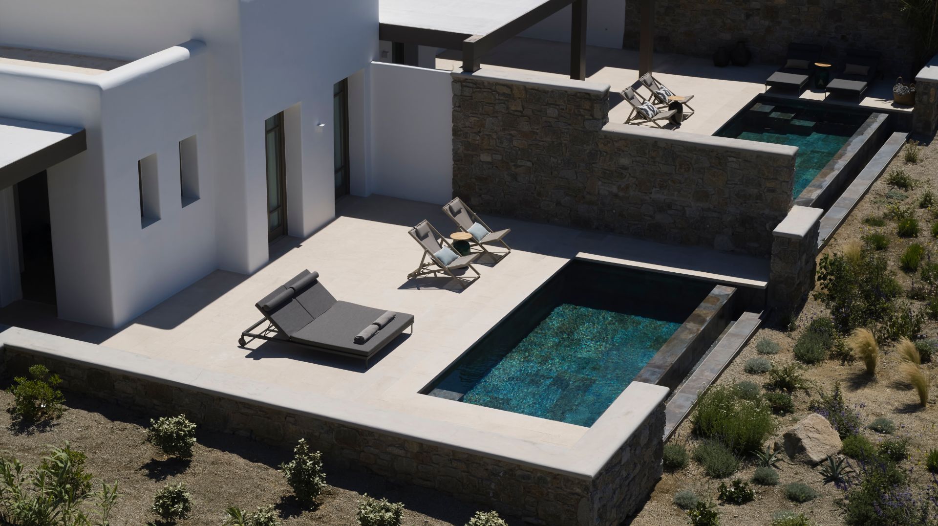 megali ammos boutique villas pool terrace