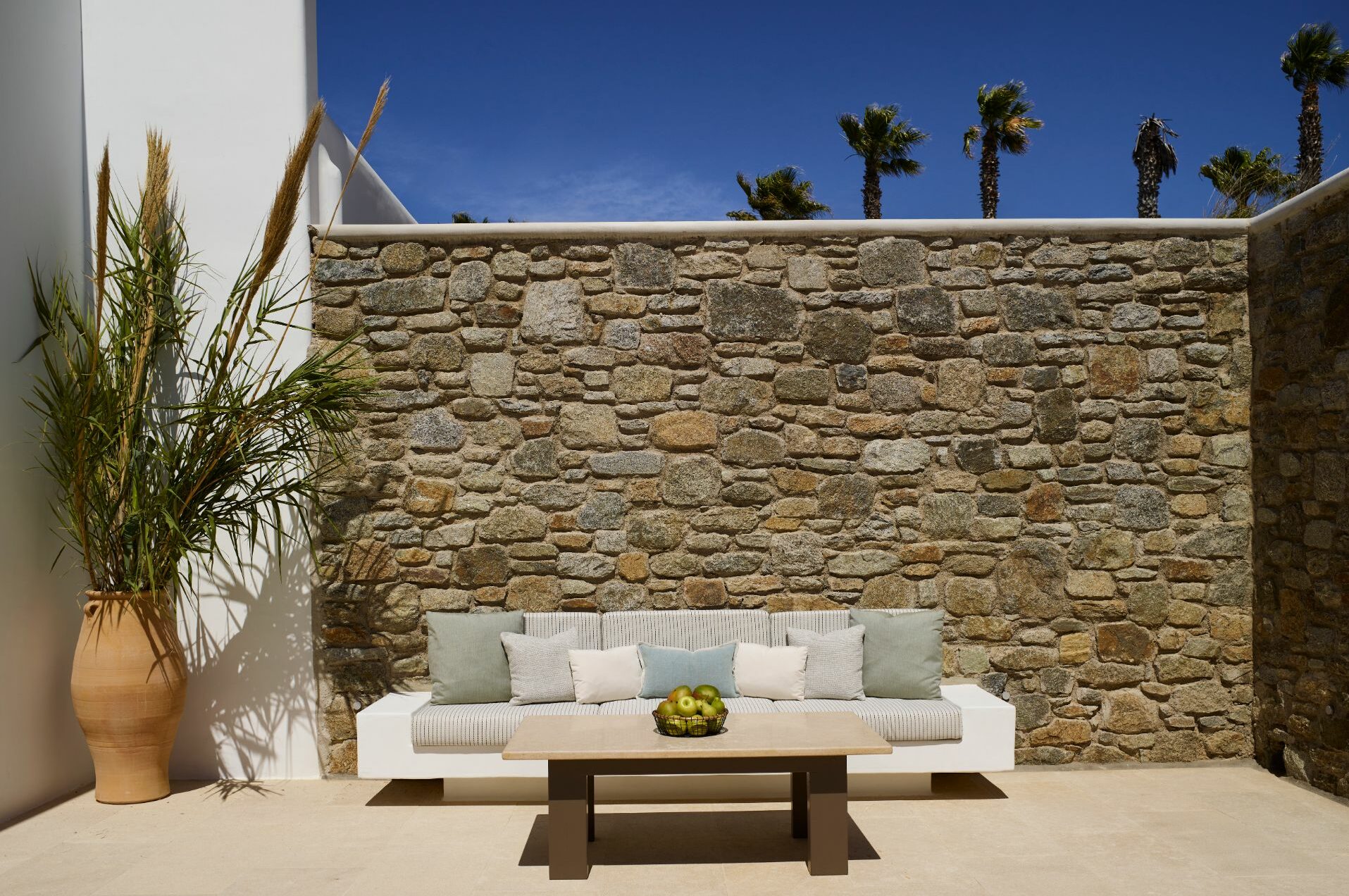 megali ammos boutique villas terrace seating