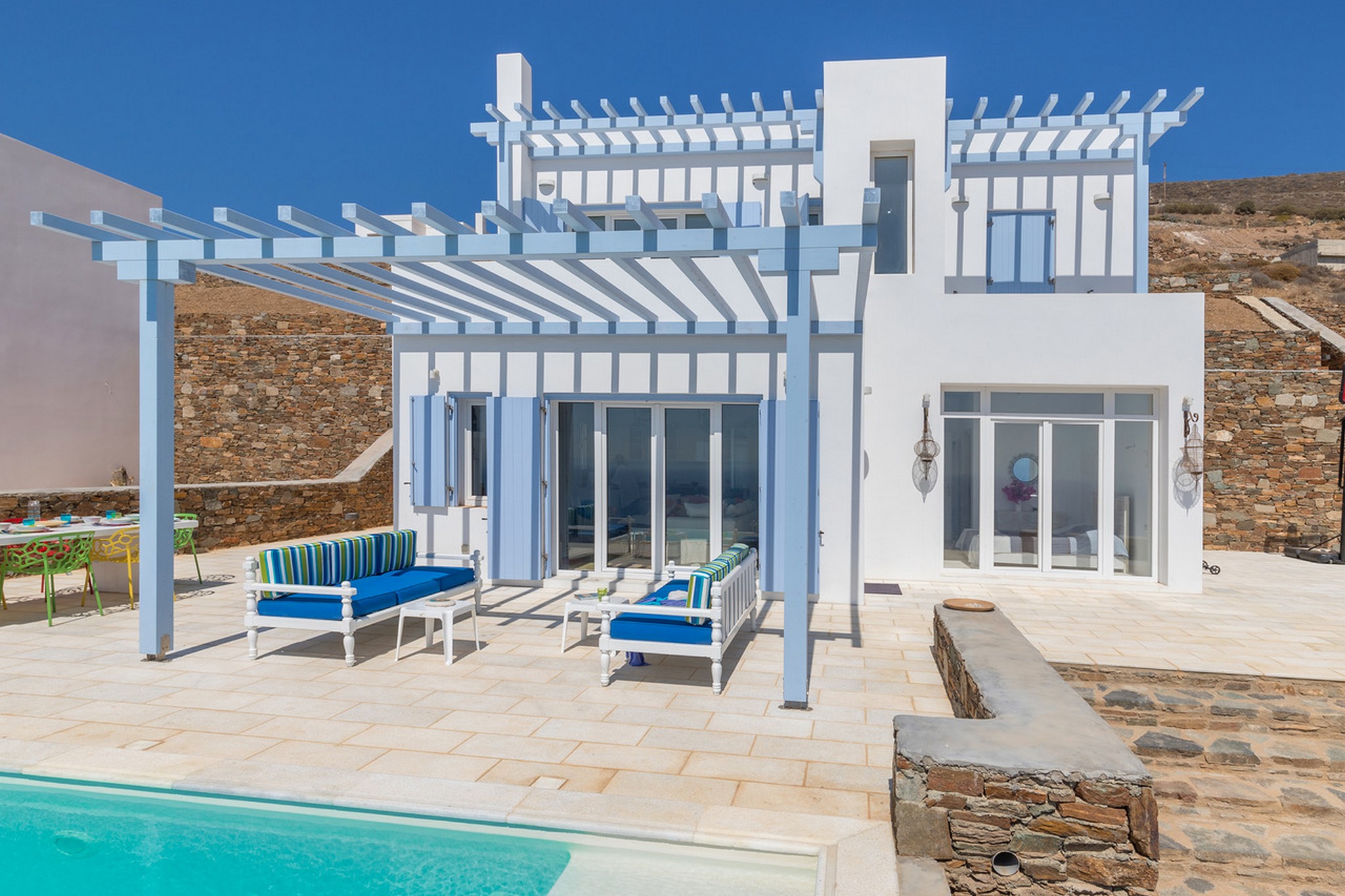 syros blue villa pool