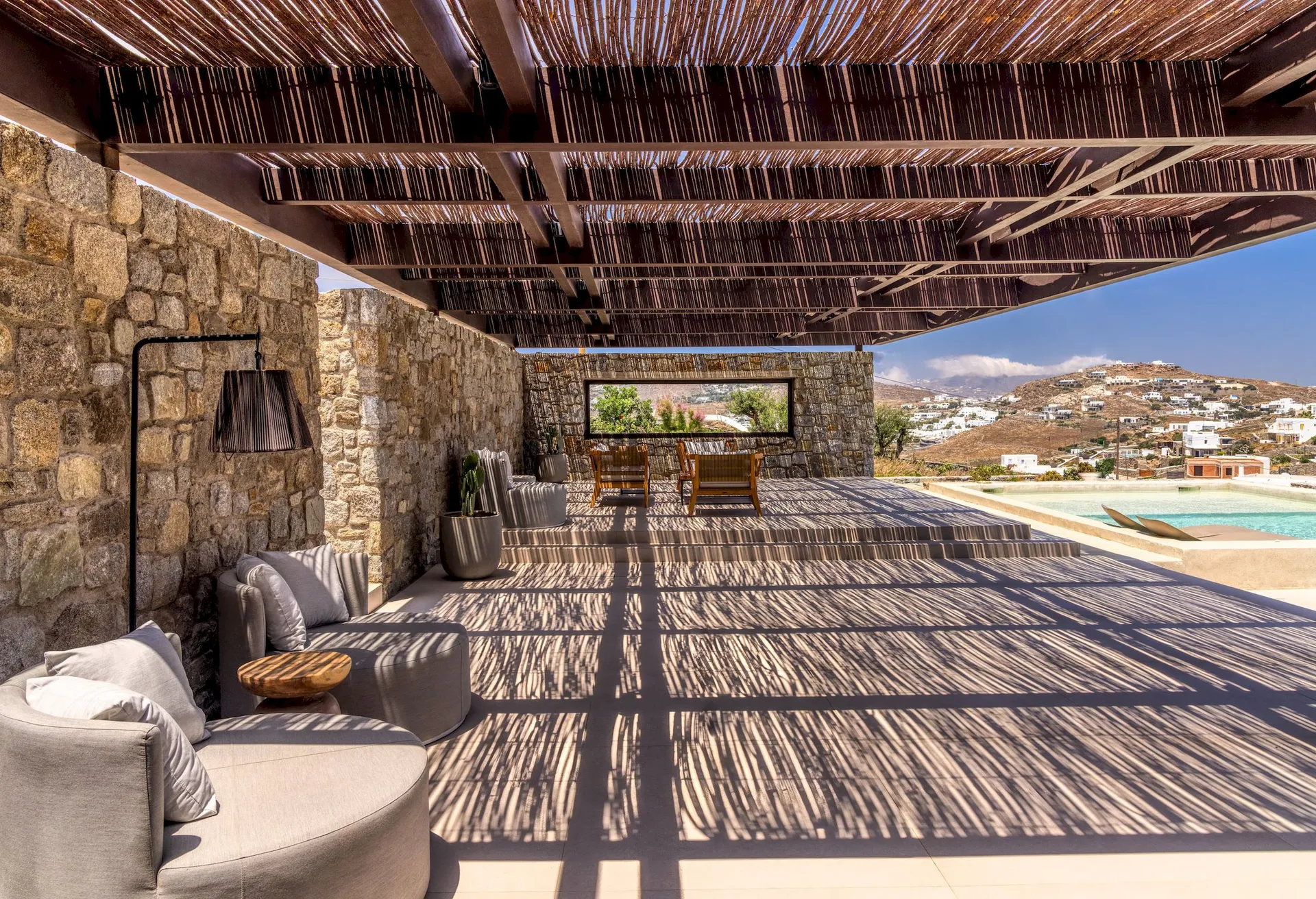 Aleomandra Retreat Mykonos terrace lounge seating