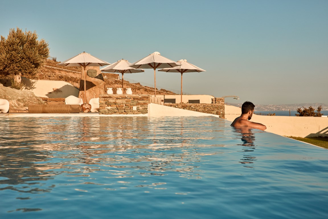 tinos private estate infinity pool