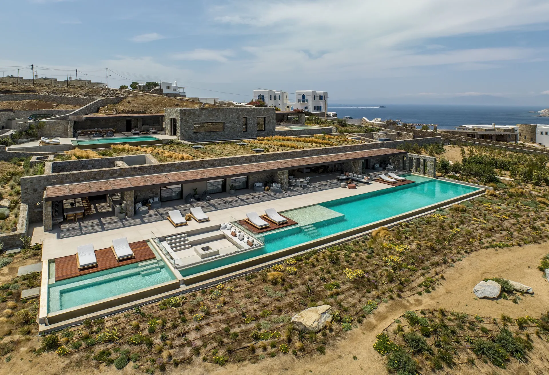 Aleomandra Retreat Mykonos pool areas