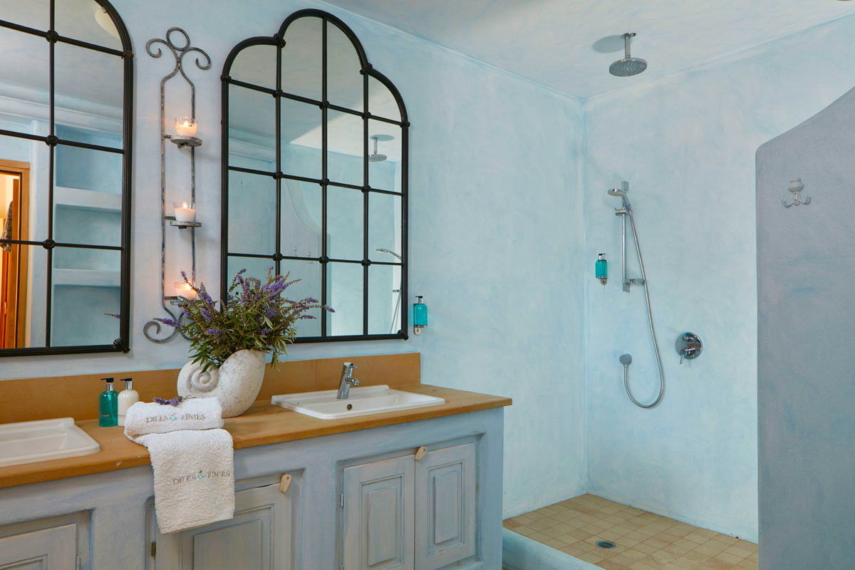 tinos private estate grand villa showers