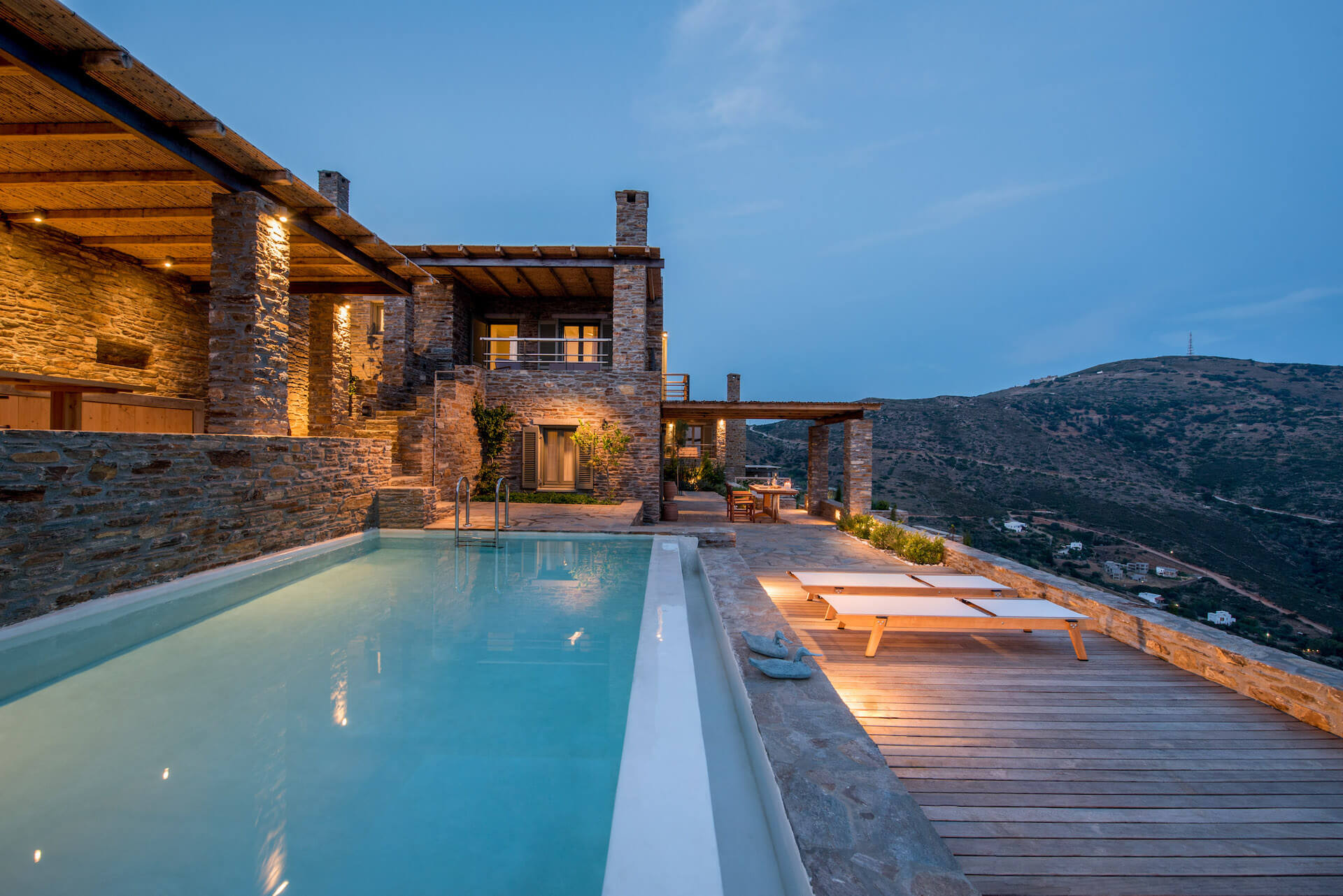 andros villas with private pools