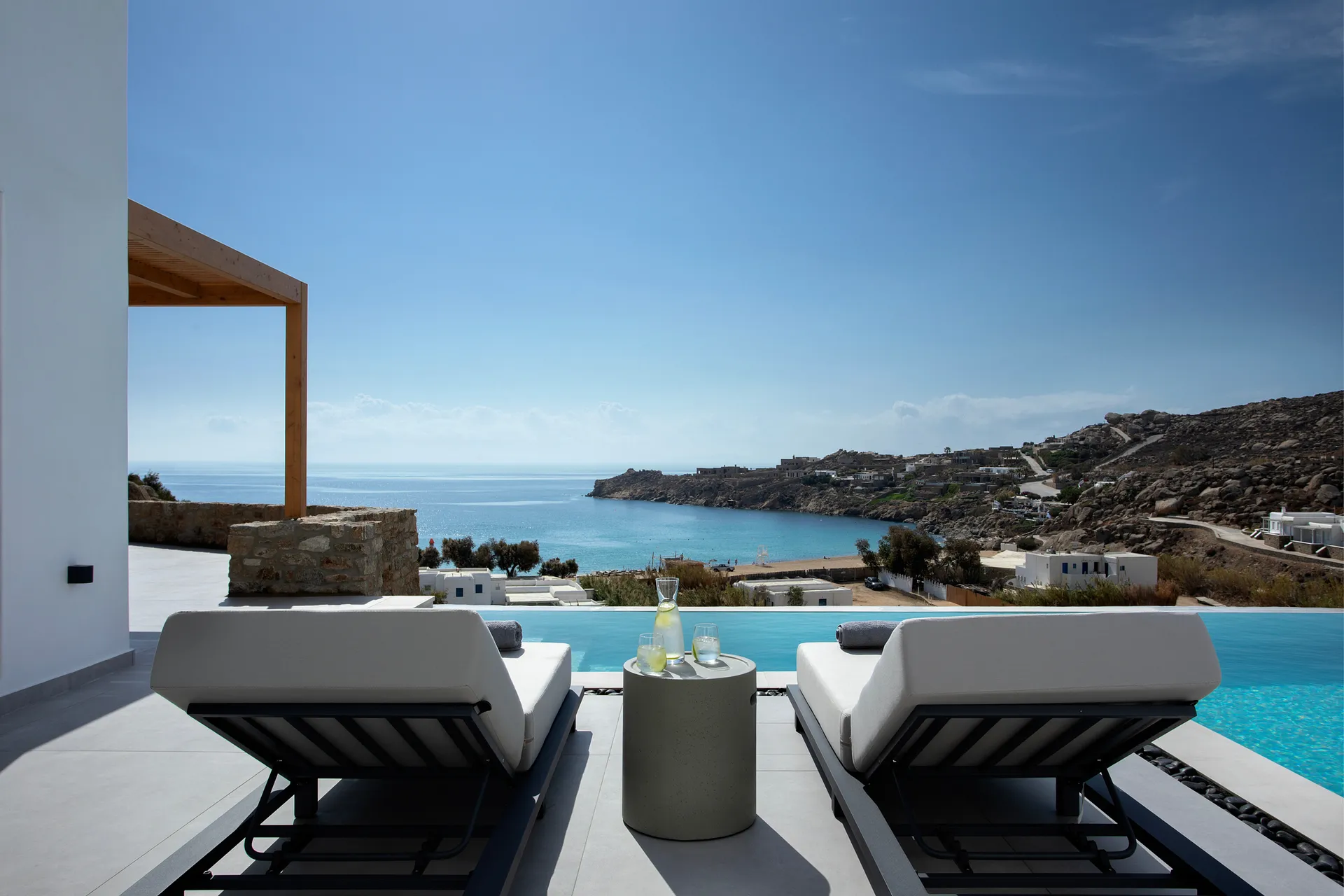 mykonos beach villas super paradise