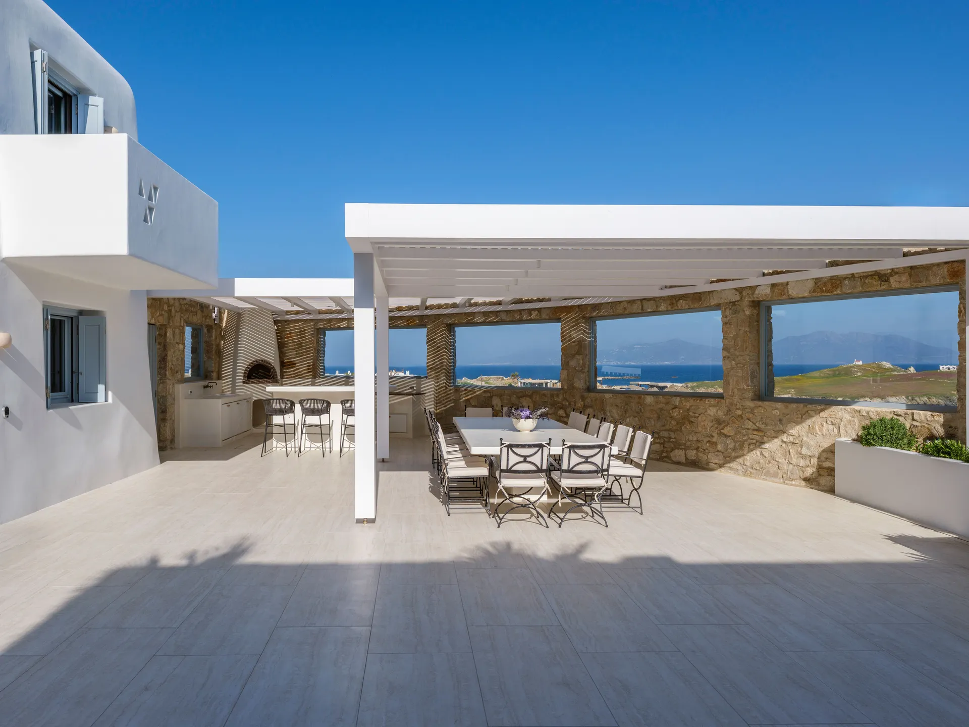 villa label kanalia mykonos dining