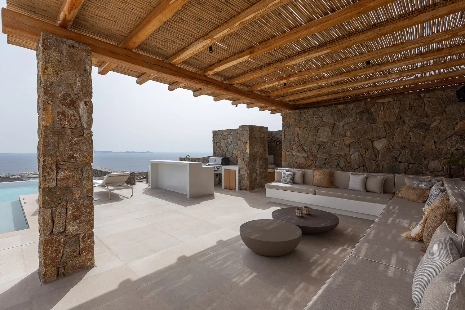 large mykonos villas sunset