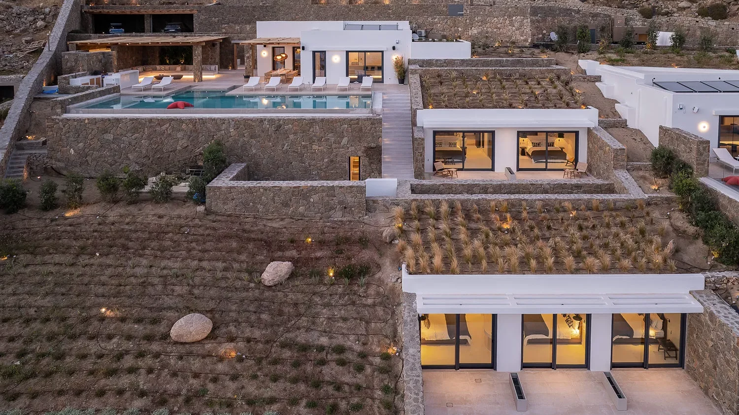 mykonos villas large groups