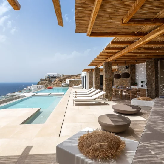regalia villas choulakia mykonos pool terrace