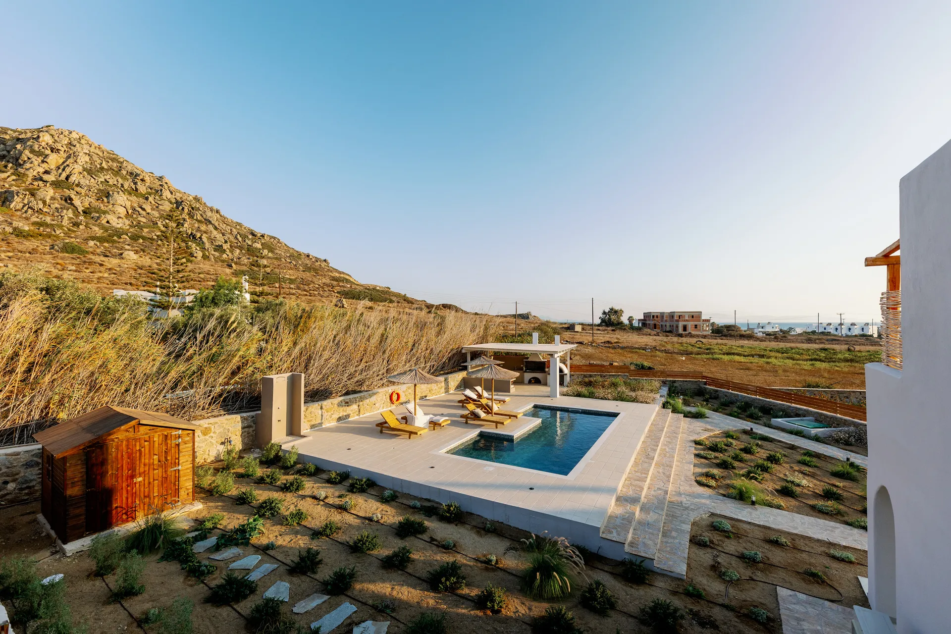 orkos sun villa one pool area